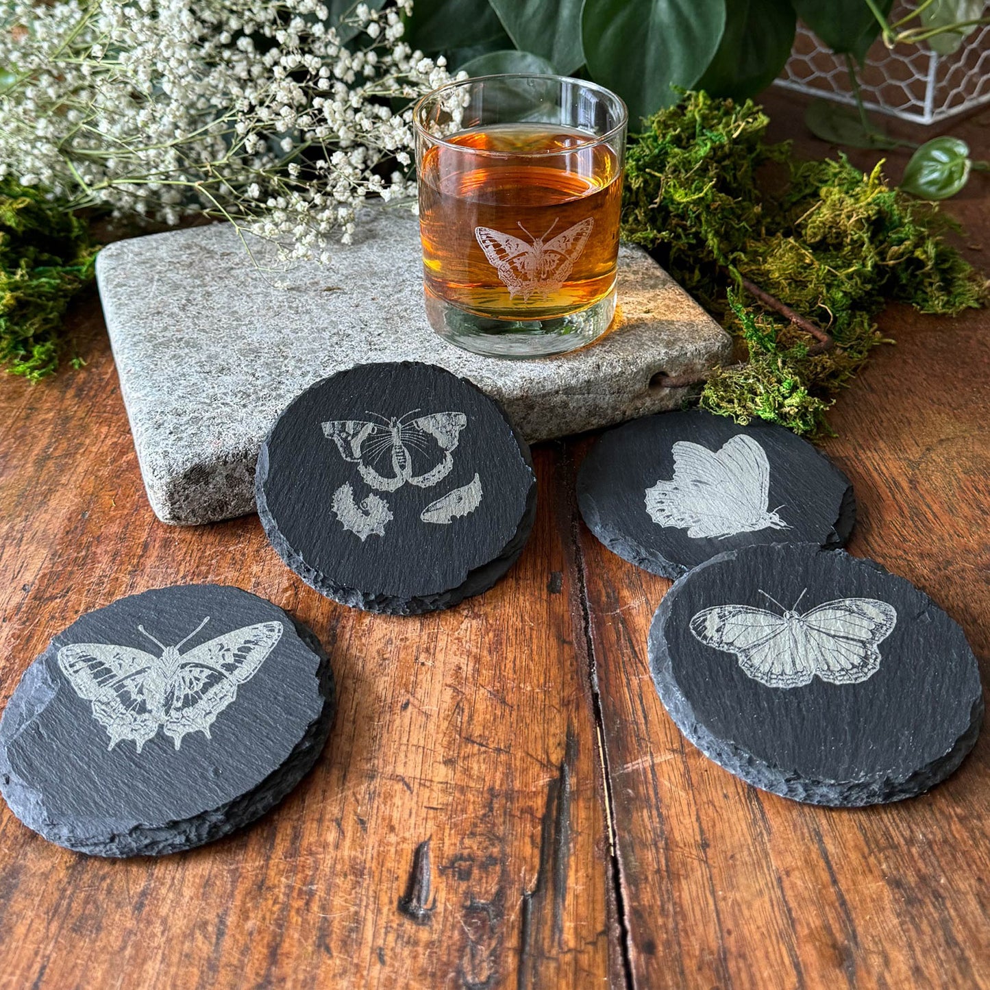 Butterfly Slate Coasters