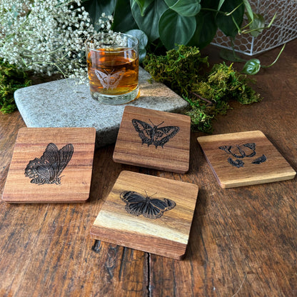 Butterfly Wood Coasters