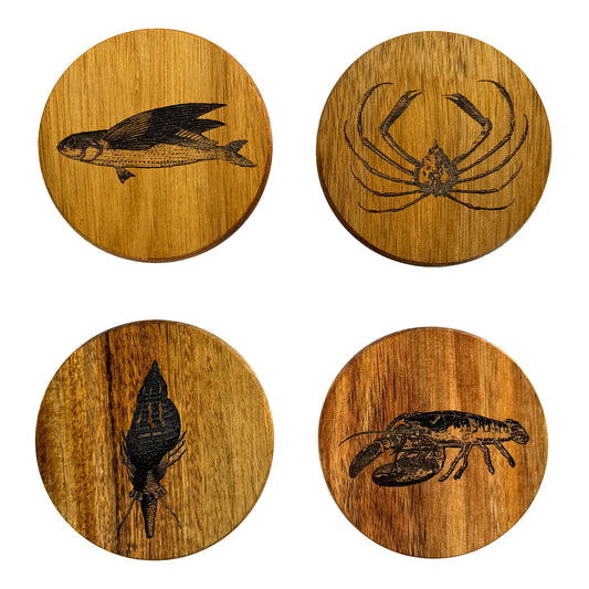 Coastal Wood Coasters