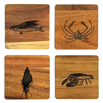 Coastal Wood Coasters