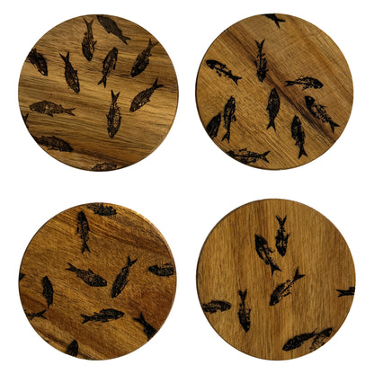 Fossil Wood Coasters