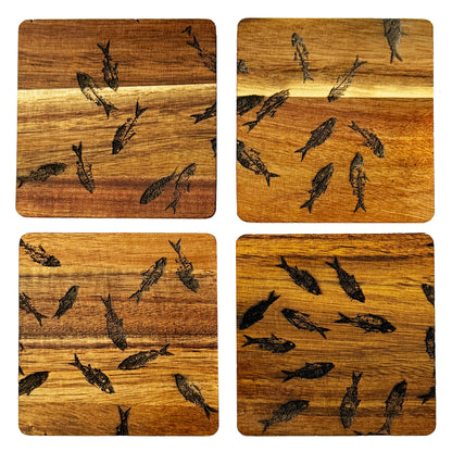 Fossil Wood Coasters