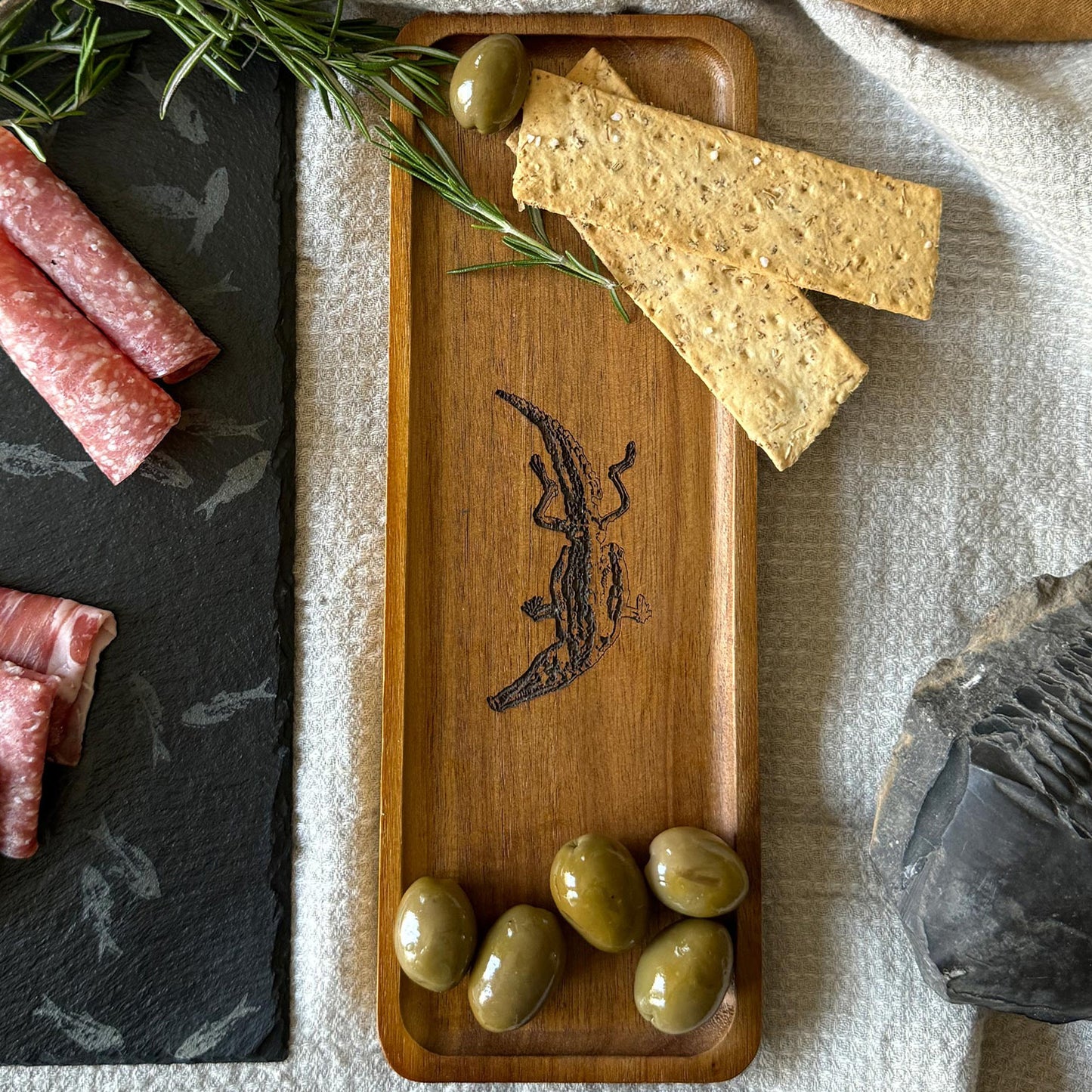 Fossil Wood Serving Tray