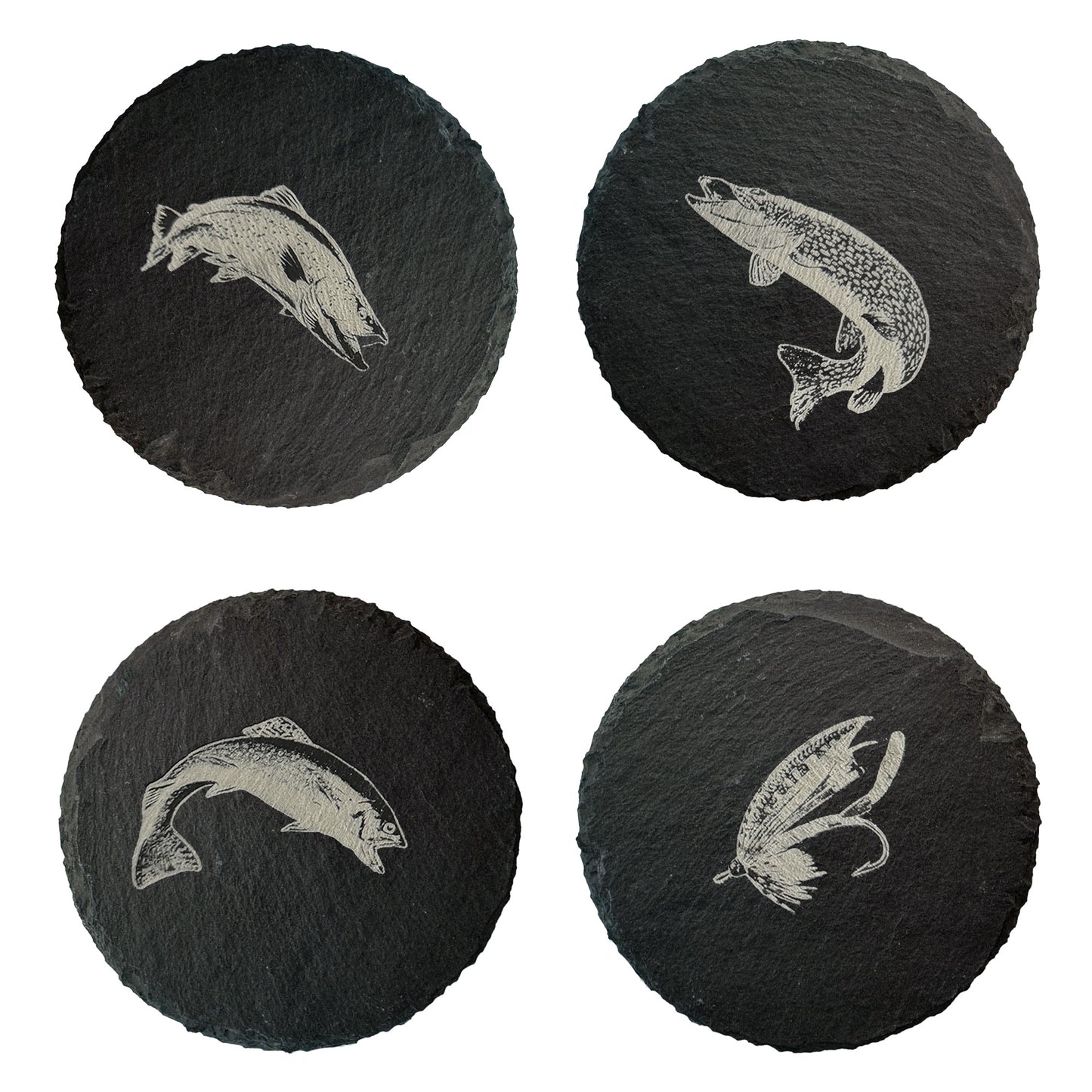 Freshwater Fish Slate Coasters