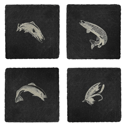 Freshwater Fish Slate Coasters