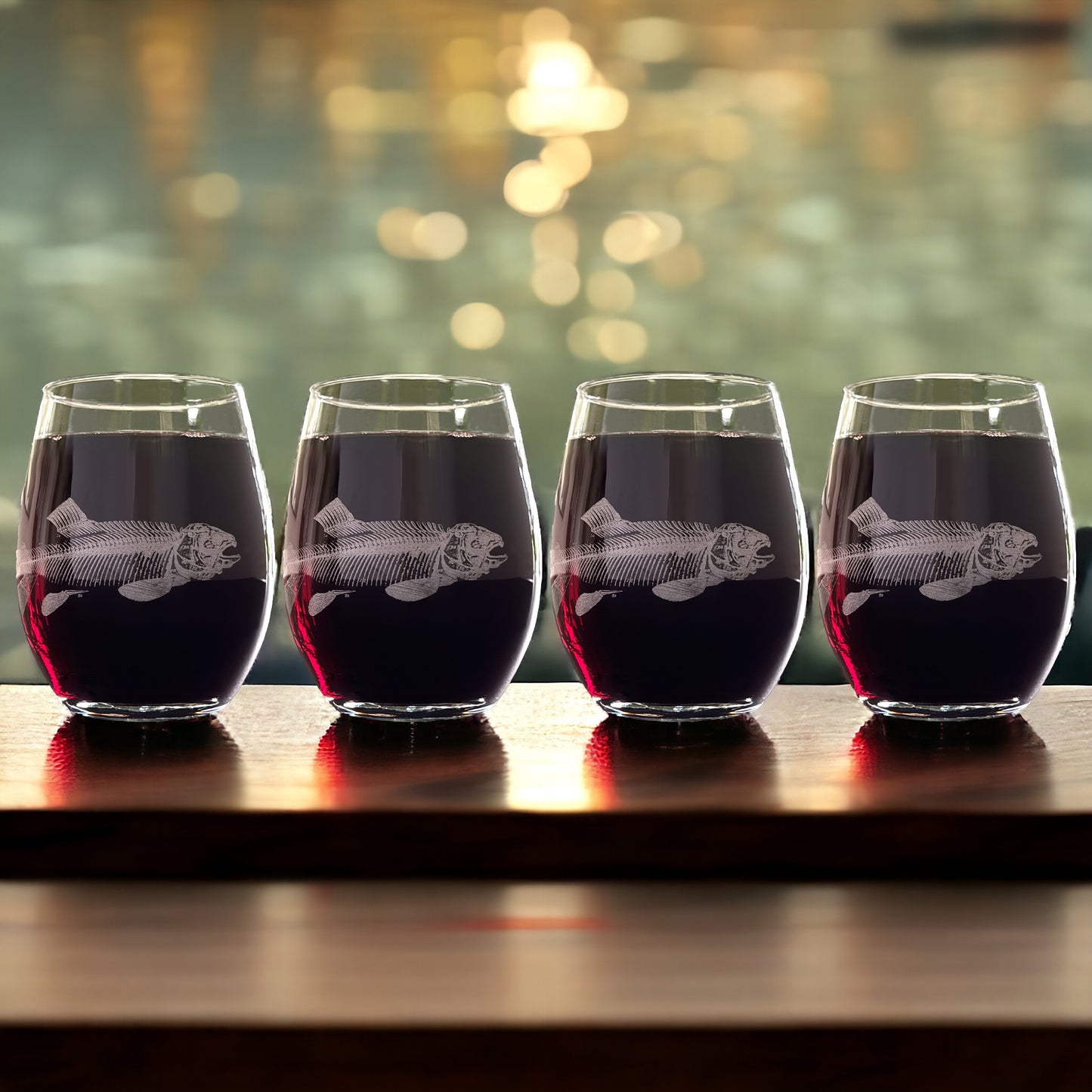 Freshwater Fish Wine Glasses