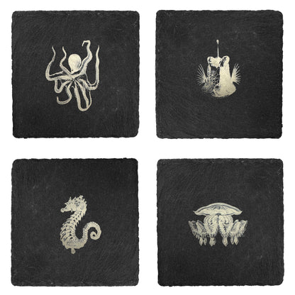 Ocean Life Slate Coasters