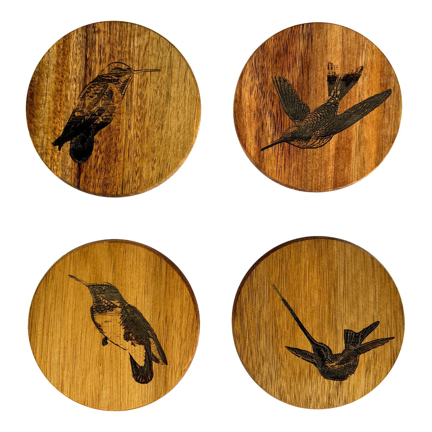 Hummingbird Wood Coasters