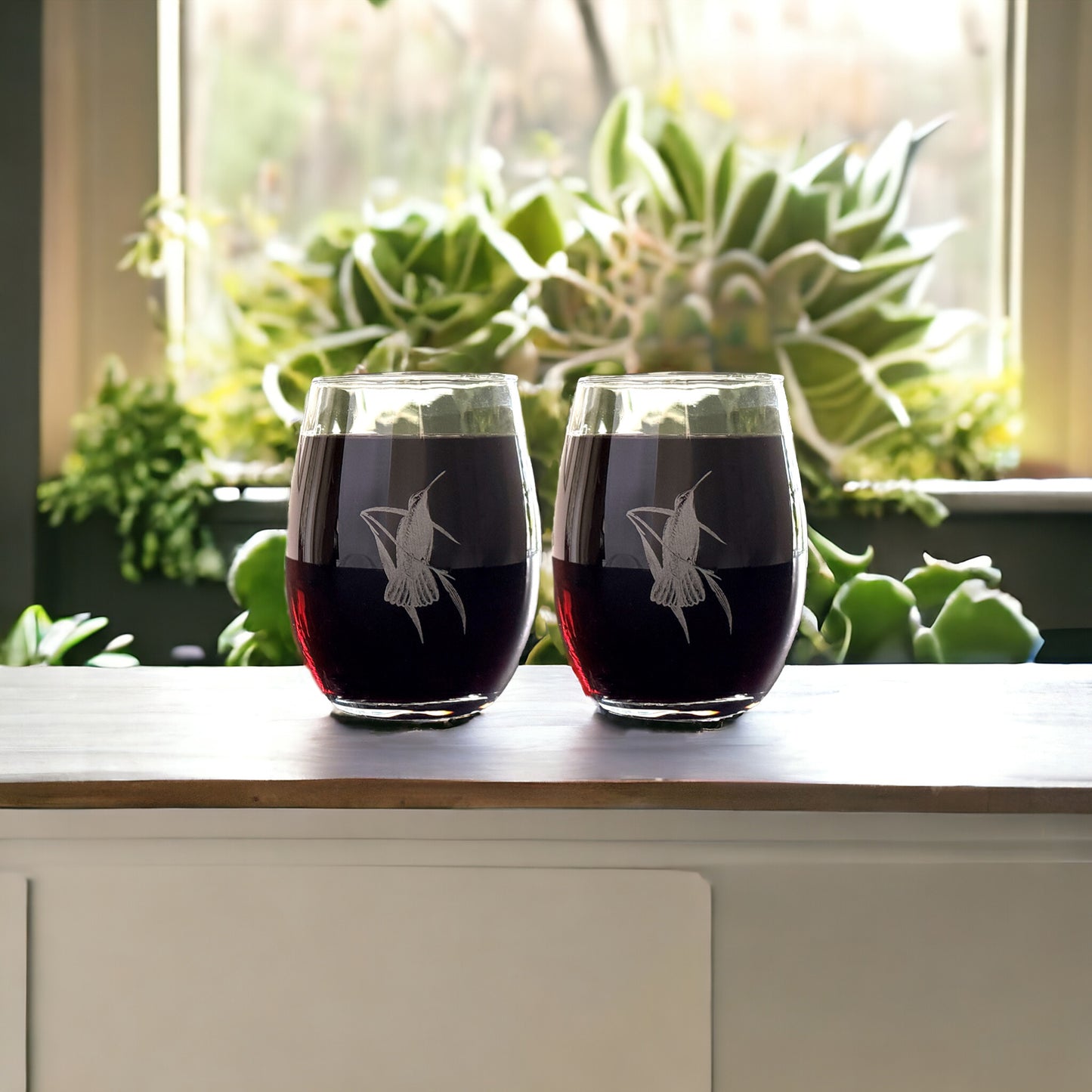 Hummingbird Wine Glasses