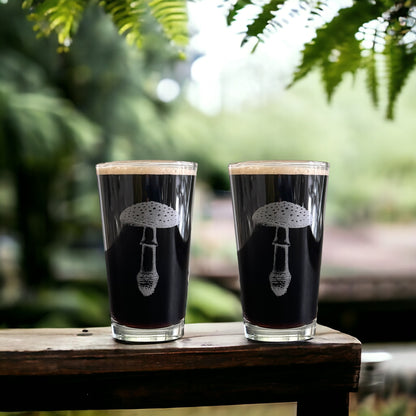 Mushroom Pint Glasses