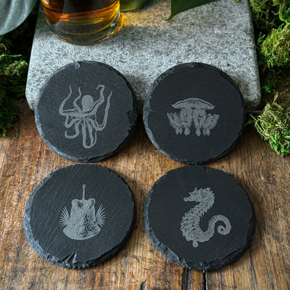 Ocean Life Slate Coasters