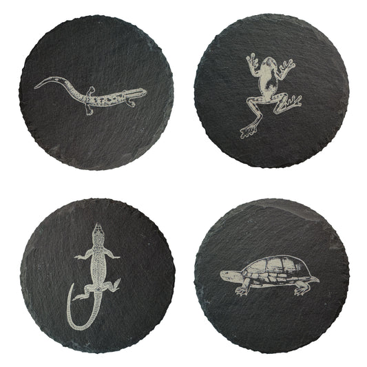 Pond Life Slate Coasters