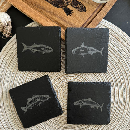 Saltwater Fish Slate Coasters