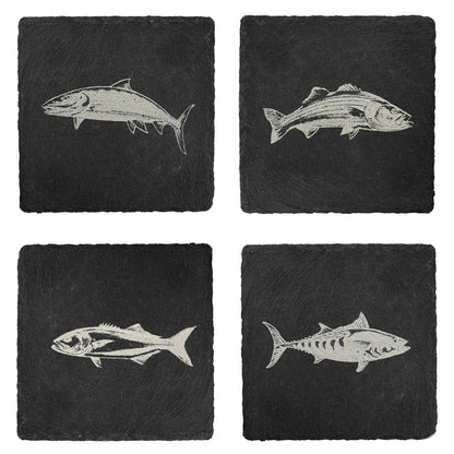 Saltwater Fish Slate Coasters