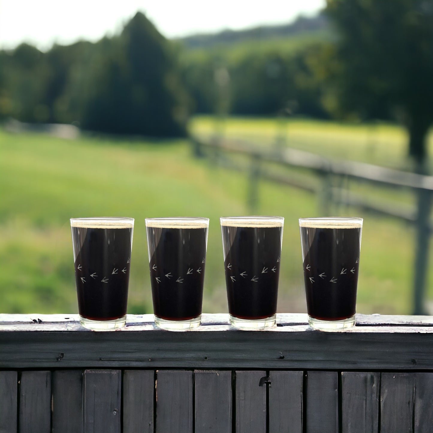 Yard Birds Pint Glasses