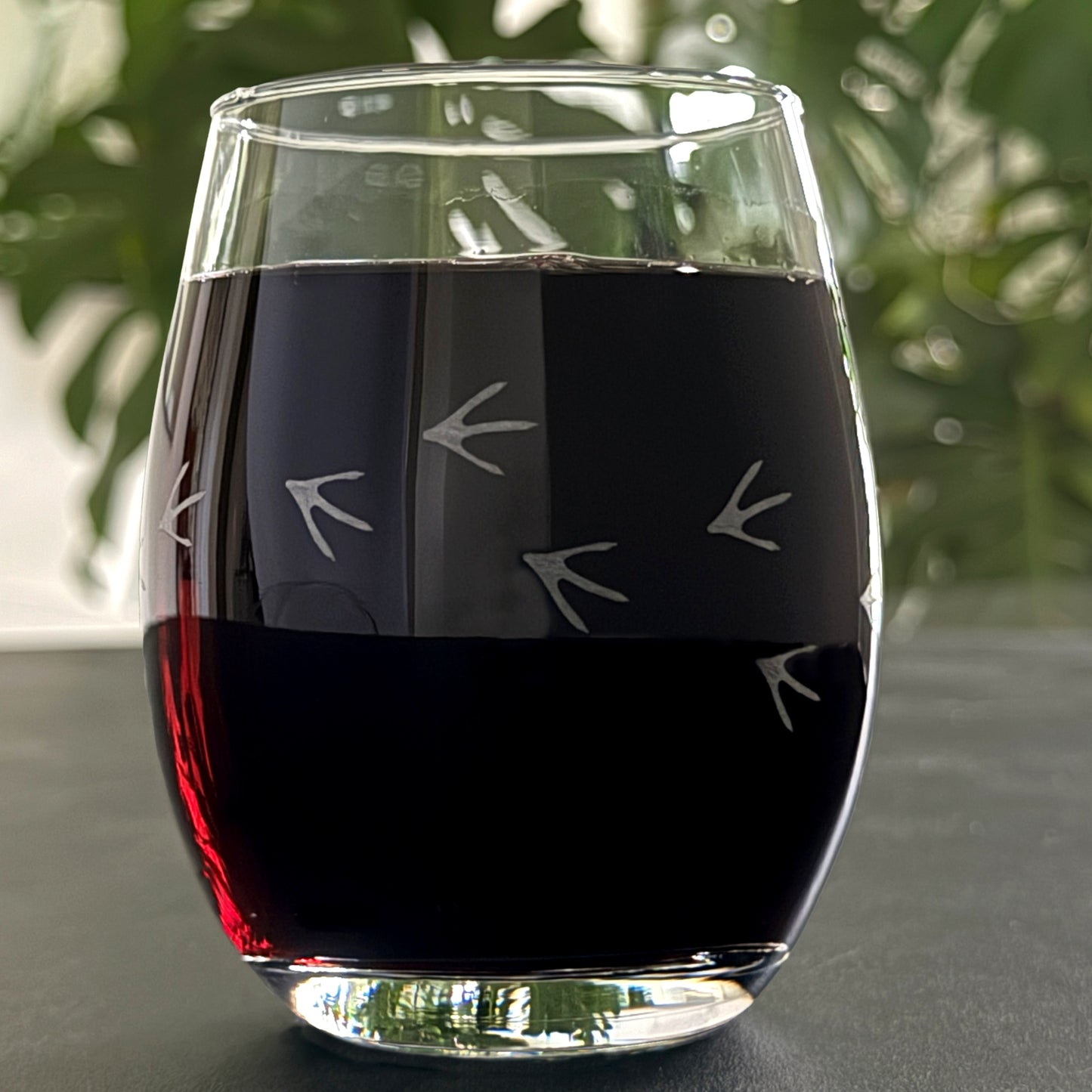 Yard Birds Wine Glasses