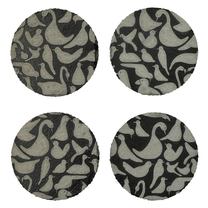 Yard Birds Slate Coasters